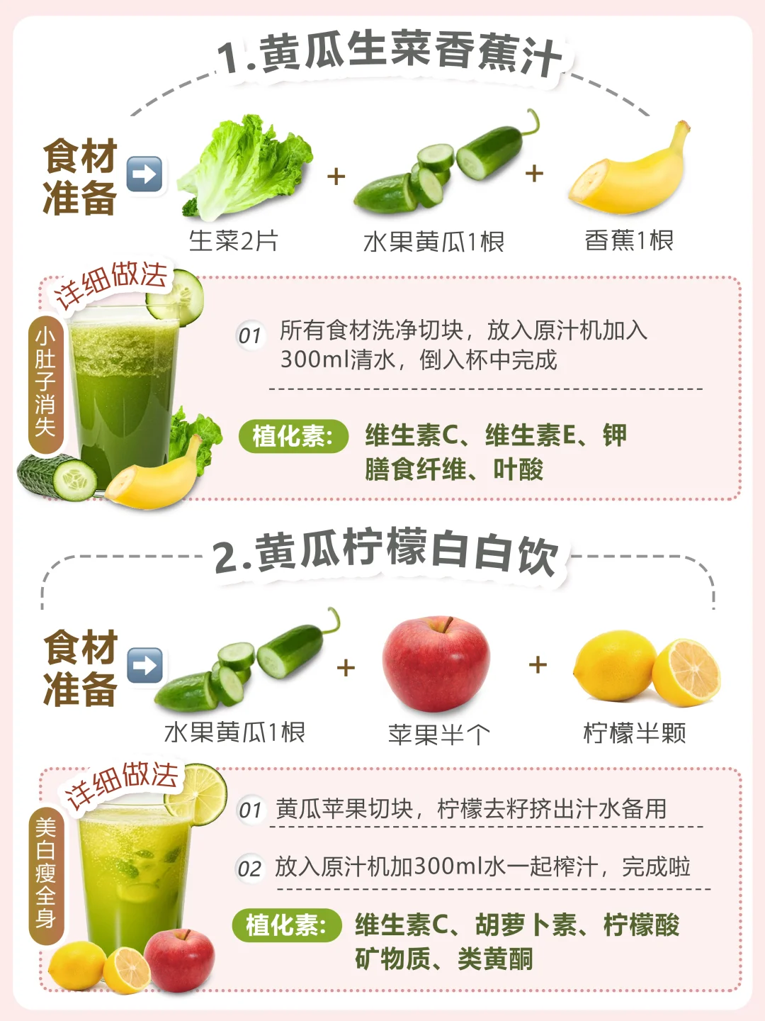 ?6款掉秤果蔬汁✅瘦成闪电⚡️