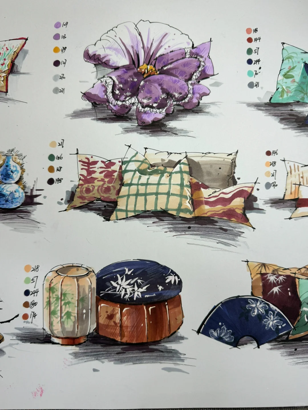 每周一画17｜花花抱枕