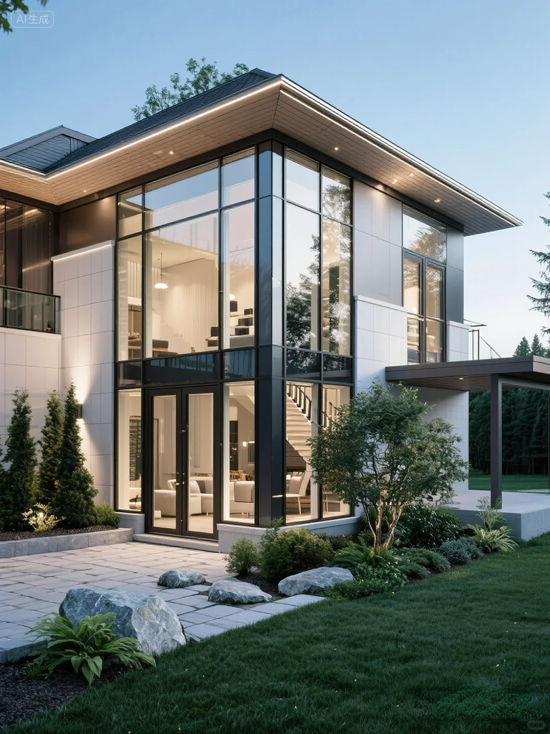 AI-别墅玻璃幕墙