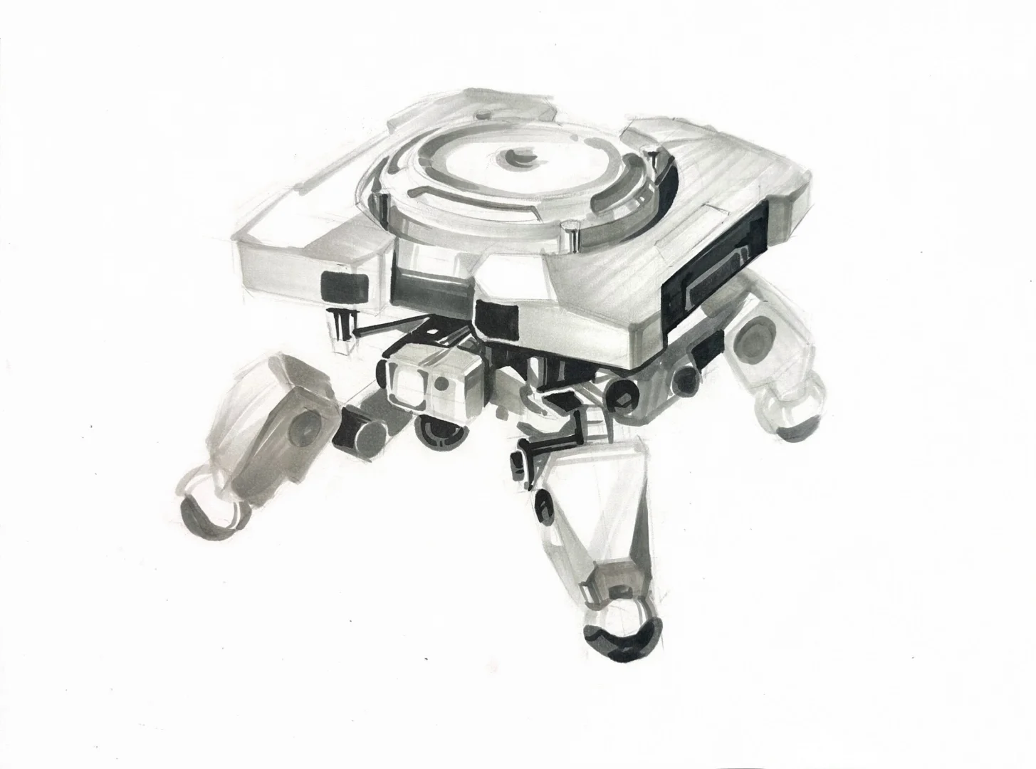 【机械】工业/产品手绘（附步骤）