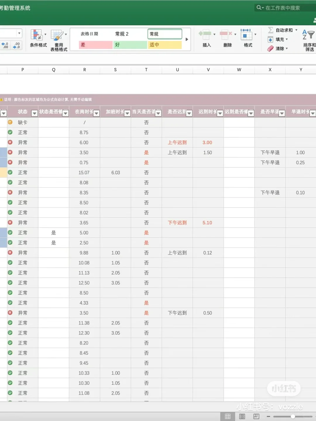 不要再说你还不会做动态可视化考勤表‼️