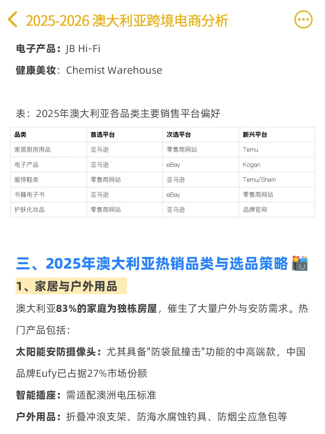 澳大利亚跨境电商:超全的选品及运营建议