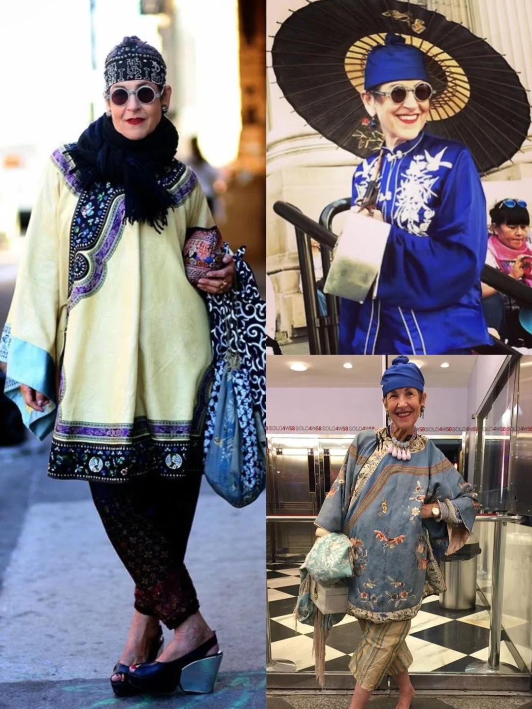 痴迷混搭中国风的时髦老太
