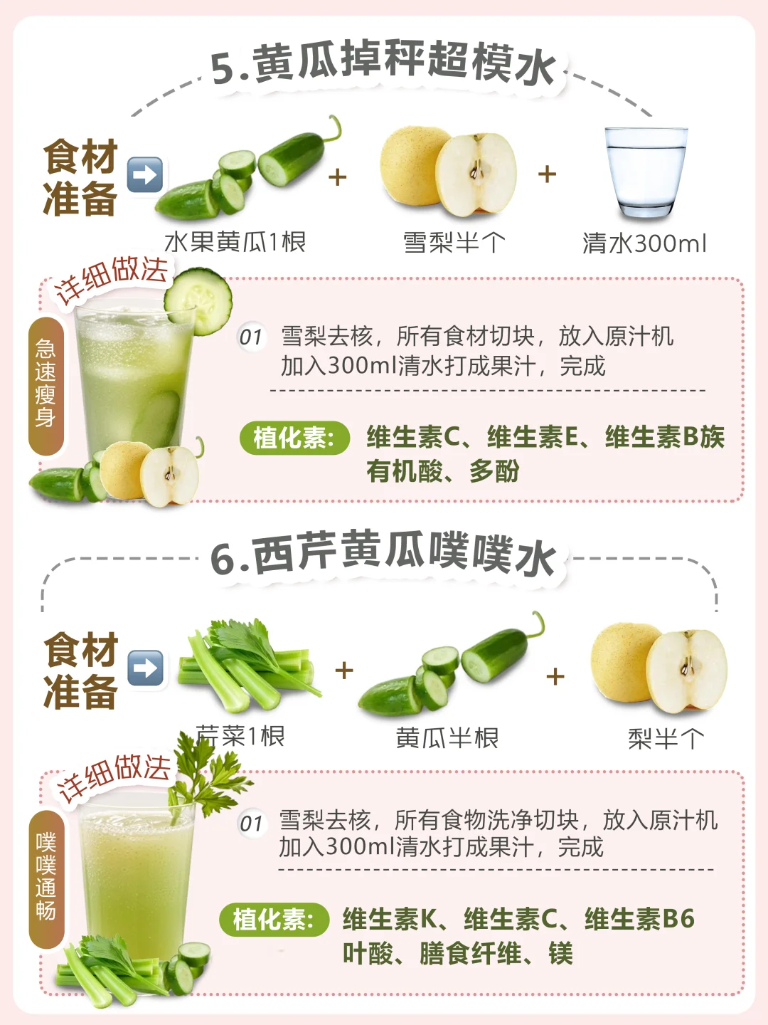 ?6款掉秤果蔬汁✅瘦成闪电⚡️