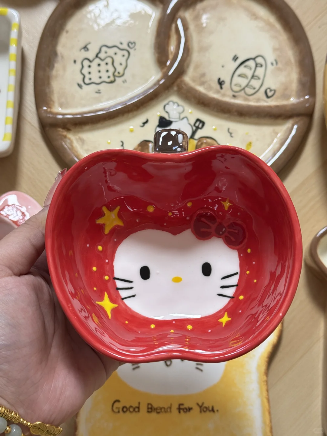 左滑一键烧成…在景德镇画了18h的盘子到家啦