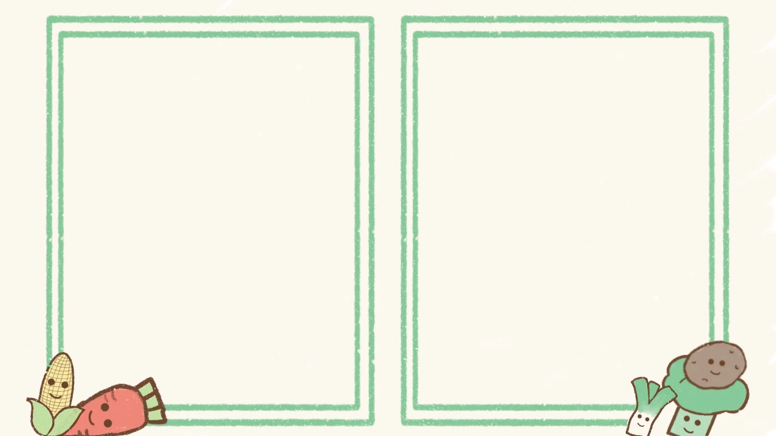 ?卡通蔬菜背景图｜卡通蔬菜｜原创PPT模板