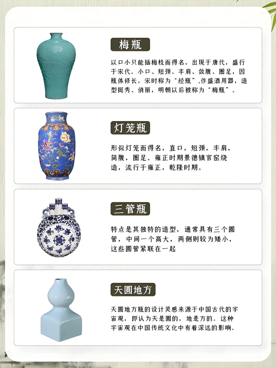 【知多少】超全的瓷器瓶型大全