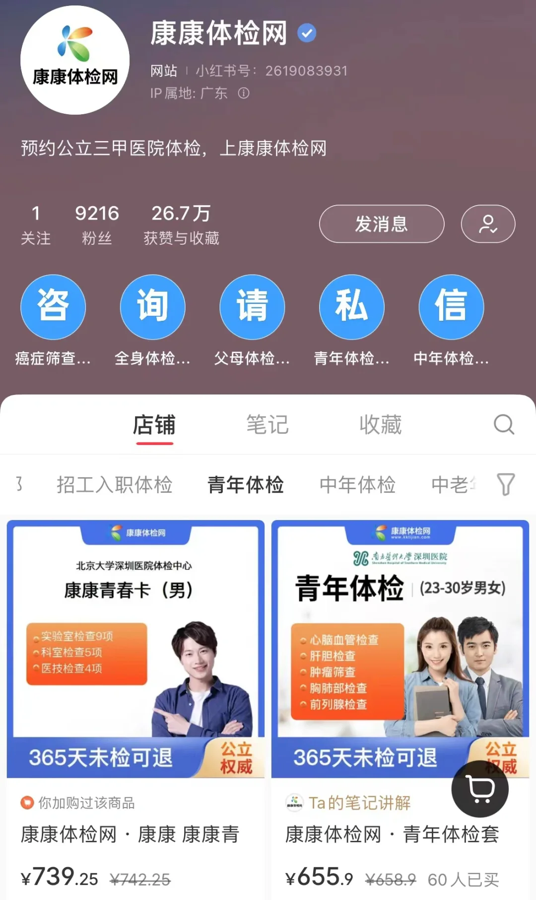 全身体检项目,一目了然