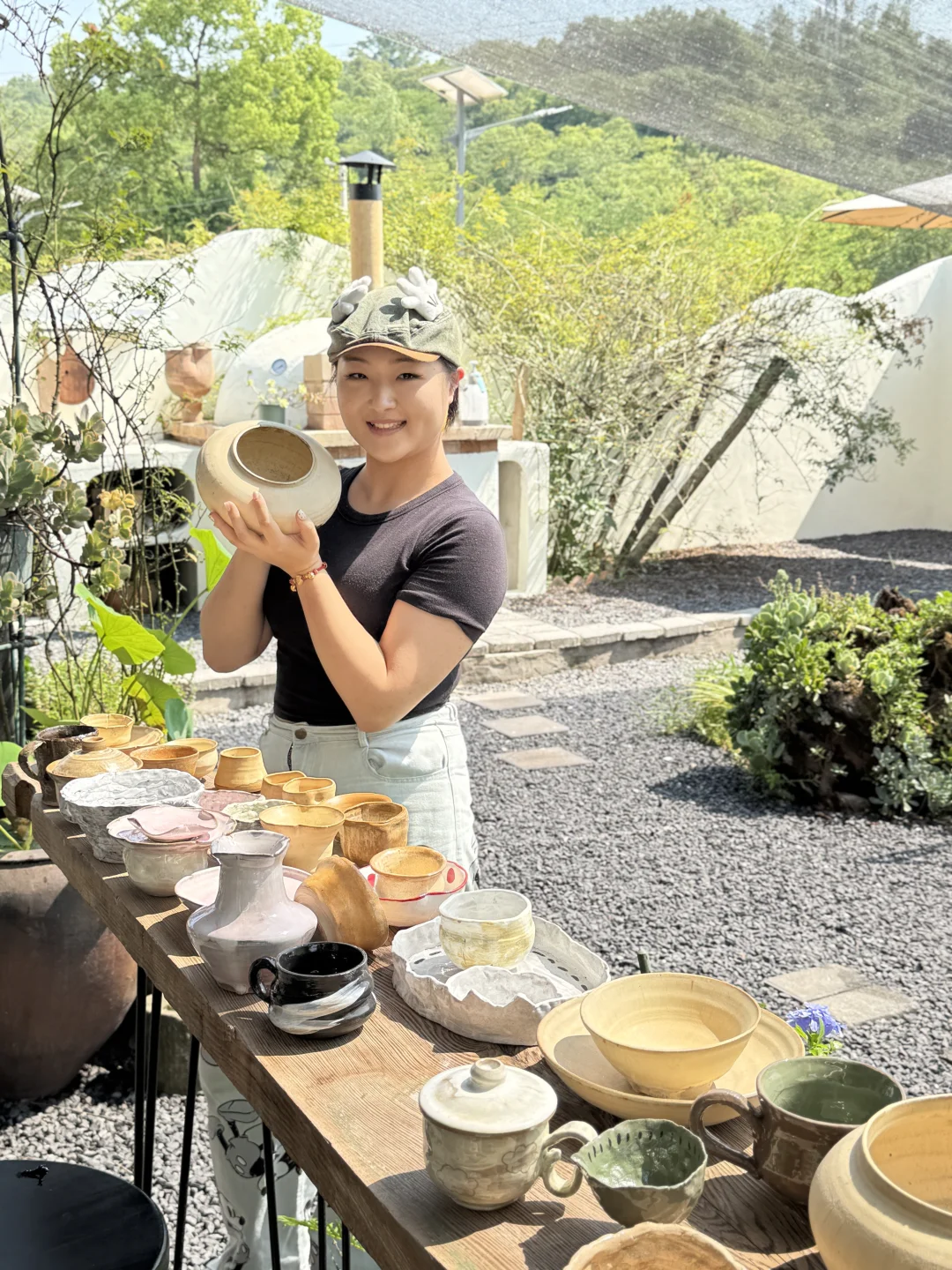 在重庆学习十二天陶艺的成果
