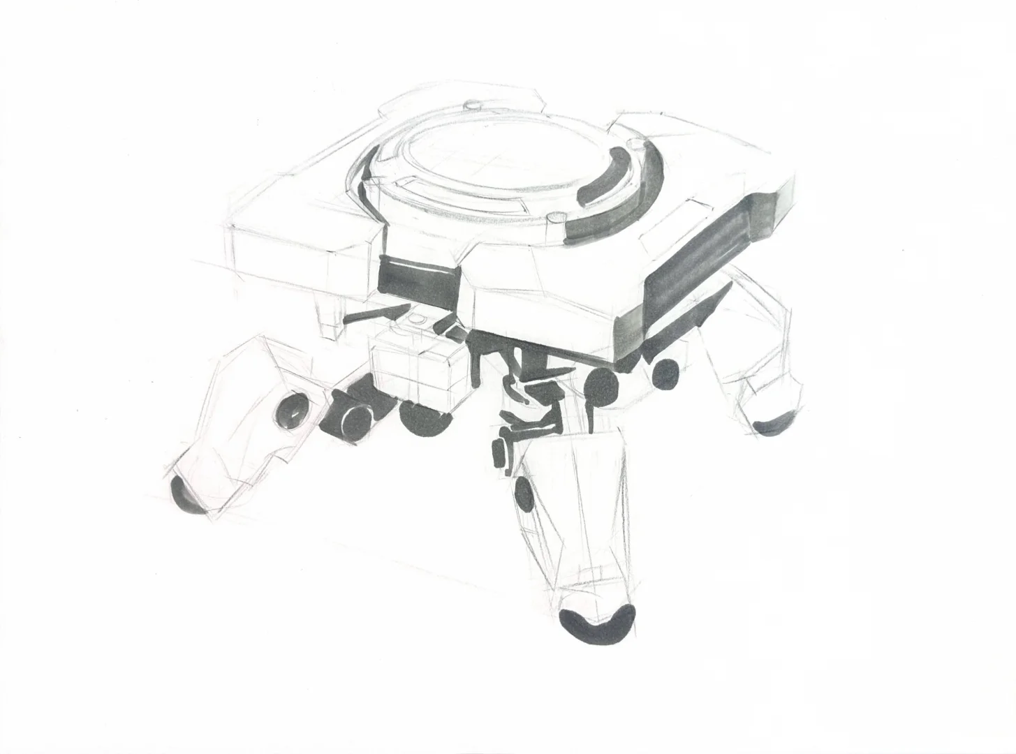 【机械】工业/产品手绘（附步骤）