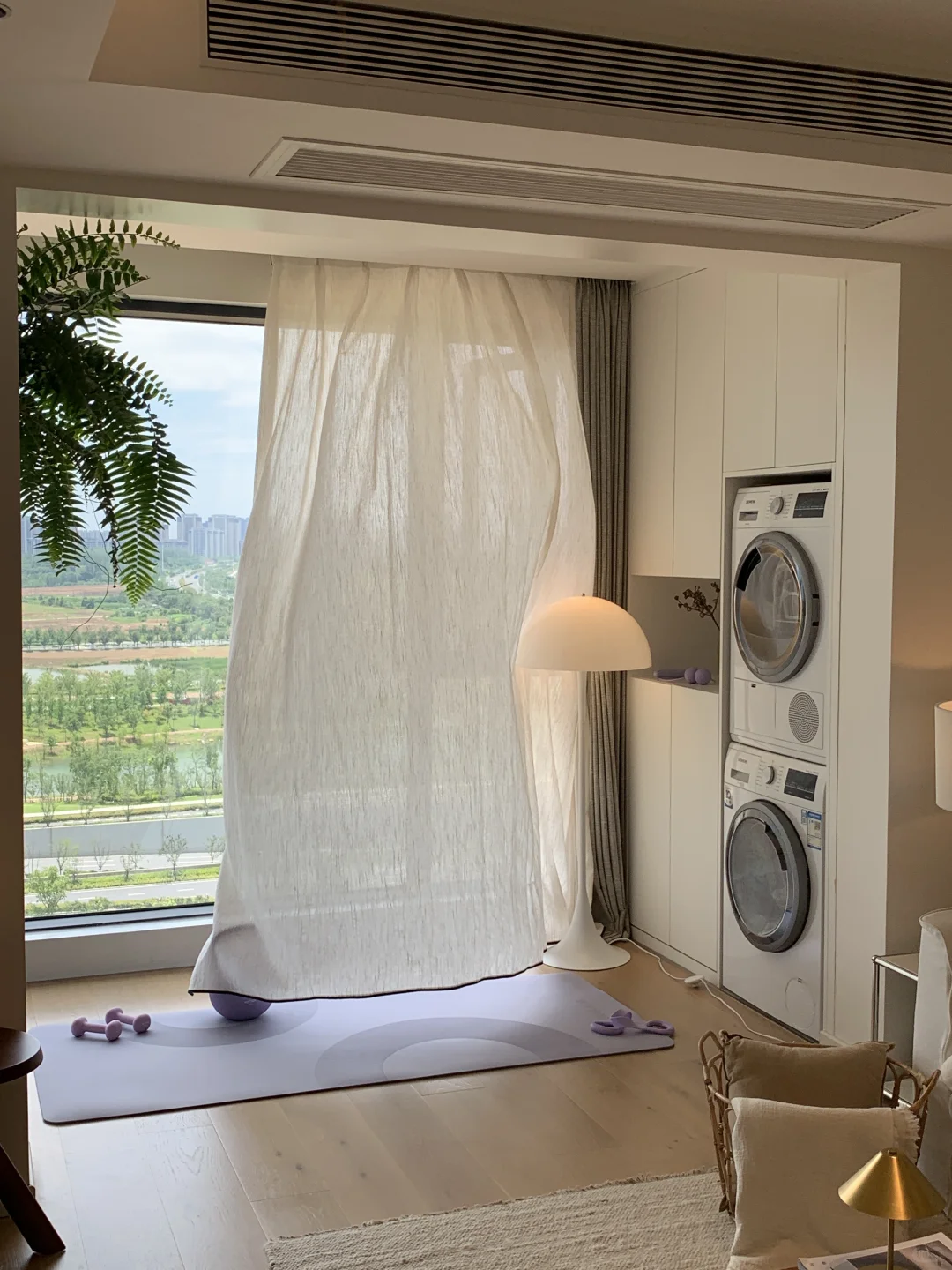 在家运动真的很惬意 ?