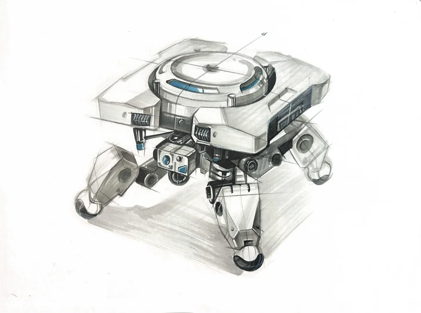 【机械】工业/产品手绘（附步骤）