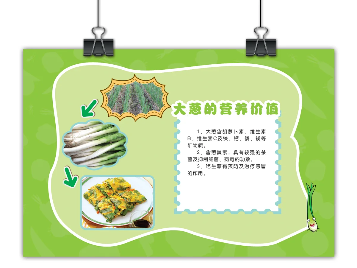 之前设计的幼儿园蔬菜展板