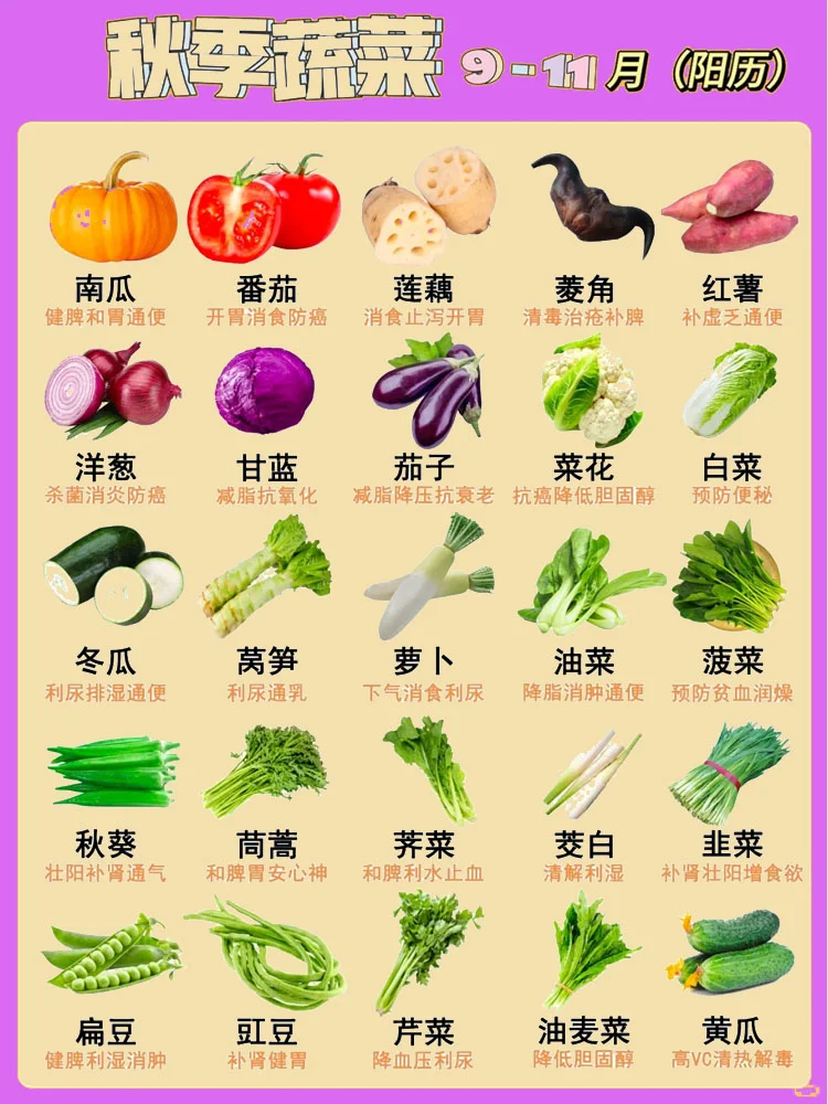 四季应季蔬菜有哪些，你都知道吗？