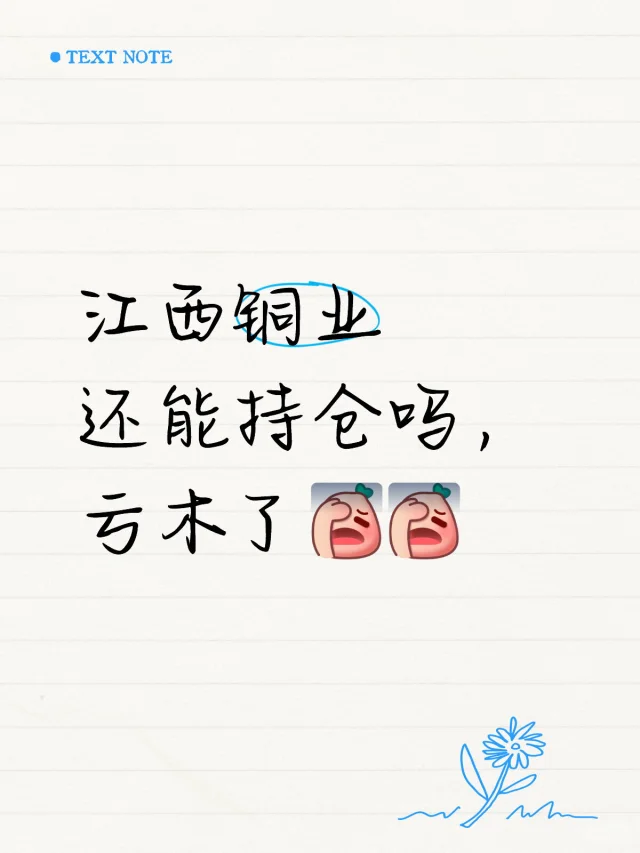 江西铜业，木了，木了…………