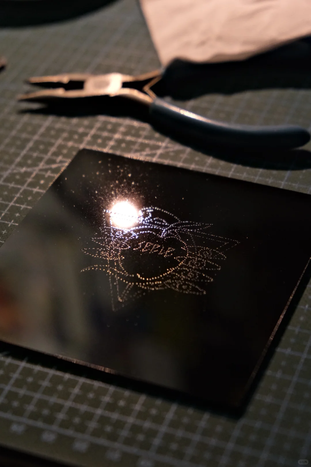 记录全息划痕的制作过程