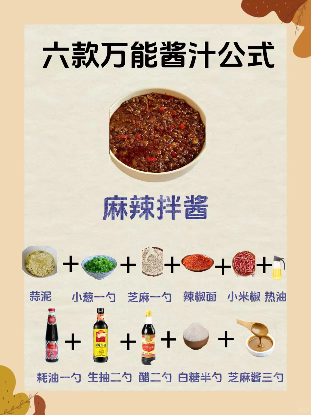 拌鞋底都好吃的万能酱汁配方✅厨房小白必备