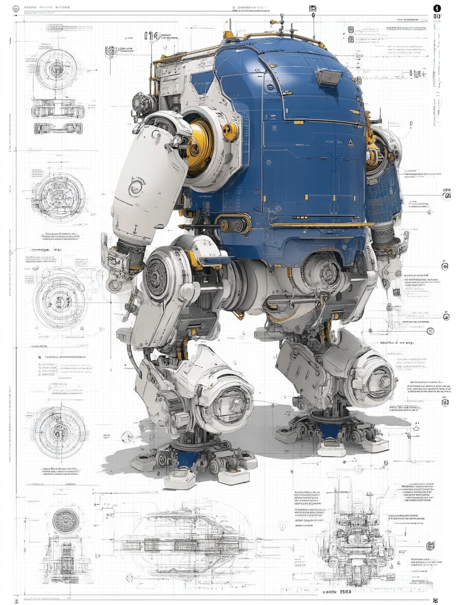 工业机器人·设计线稿［咒语］