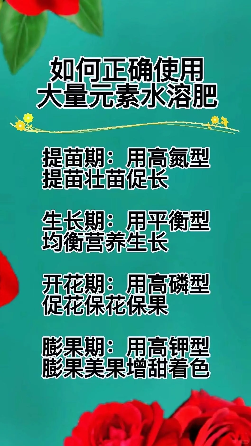 如何正确使用大量元素水溶肥