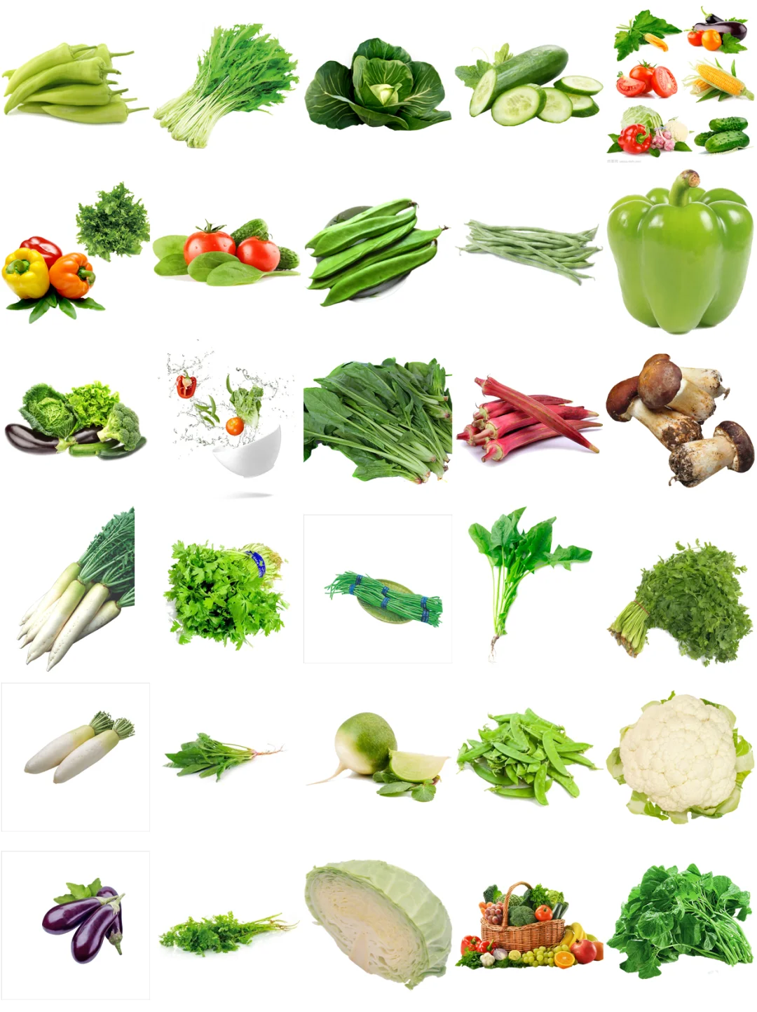 免抠素材｜蔬菜图案合集