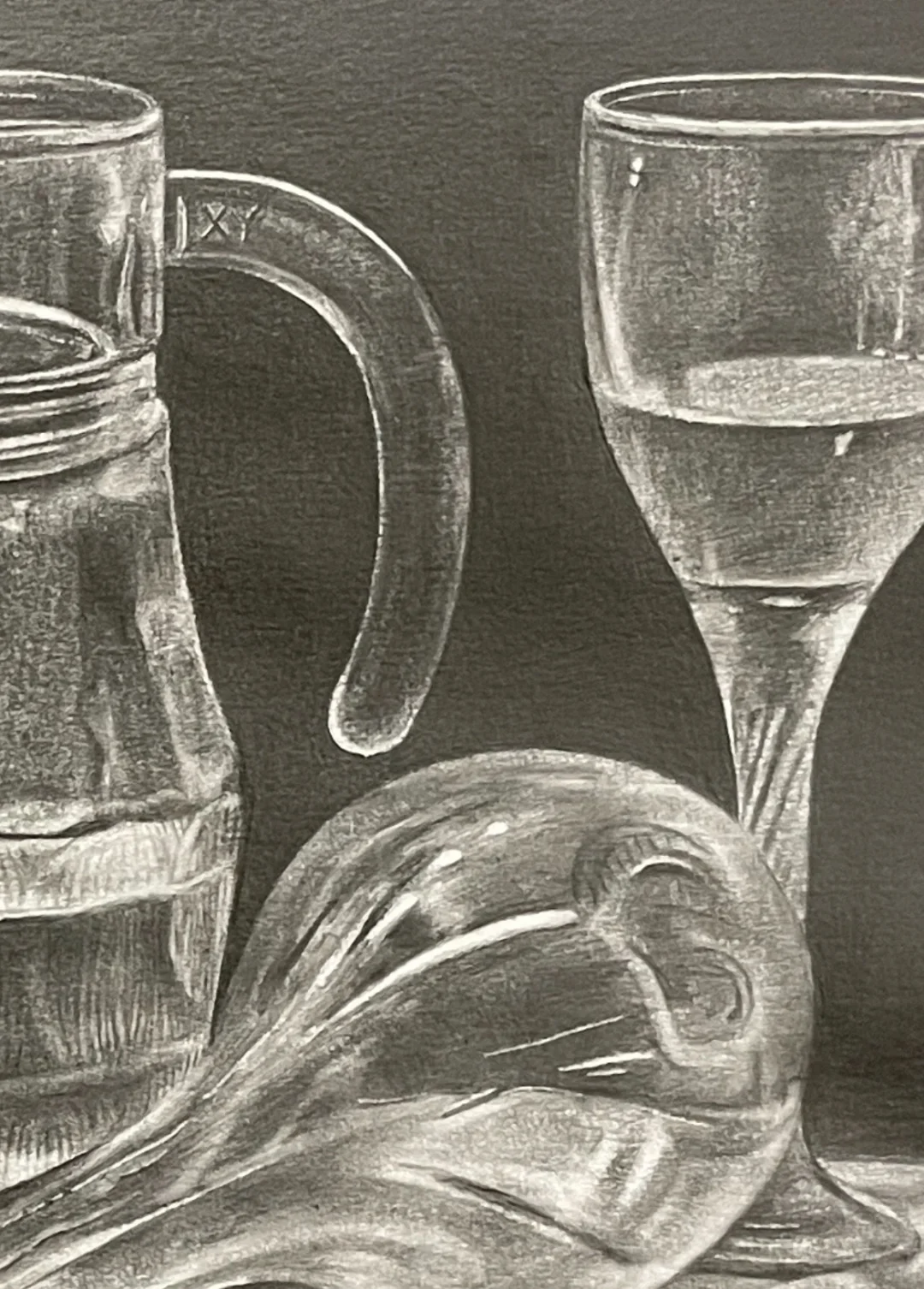 万物皆可画，玻璃器皿的质感算是整明白了