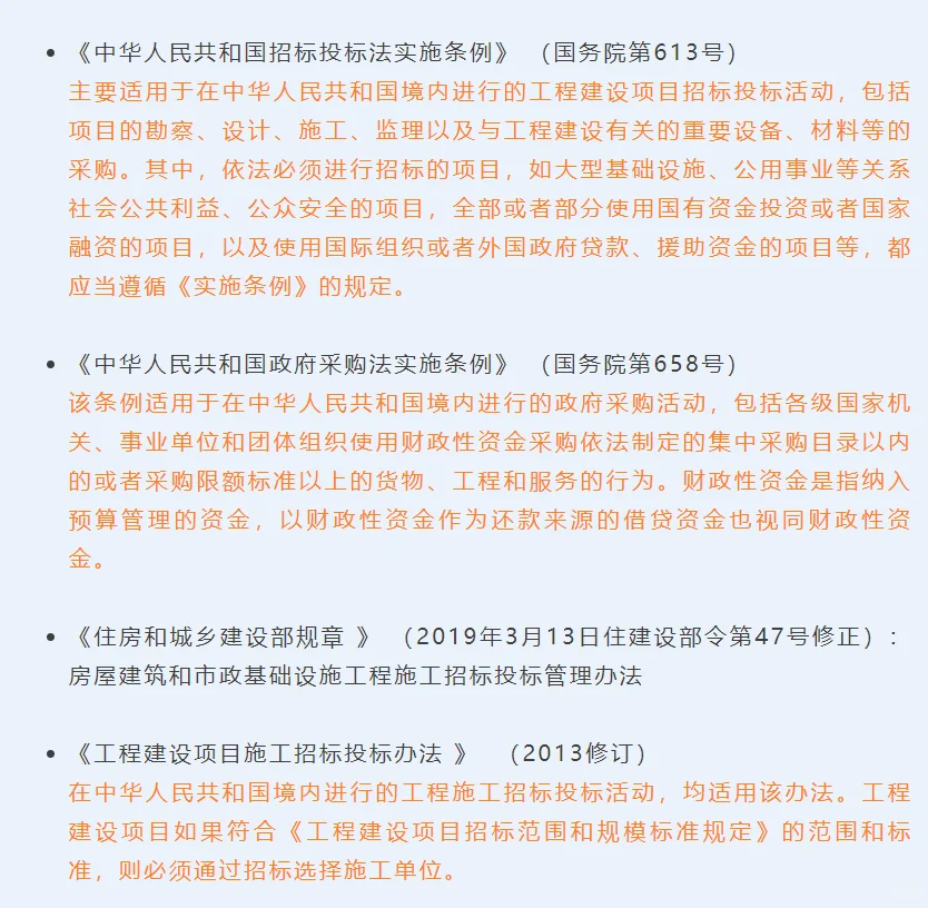 招标行业必背法规！超全面！