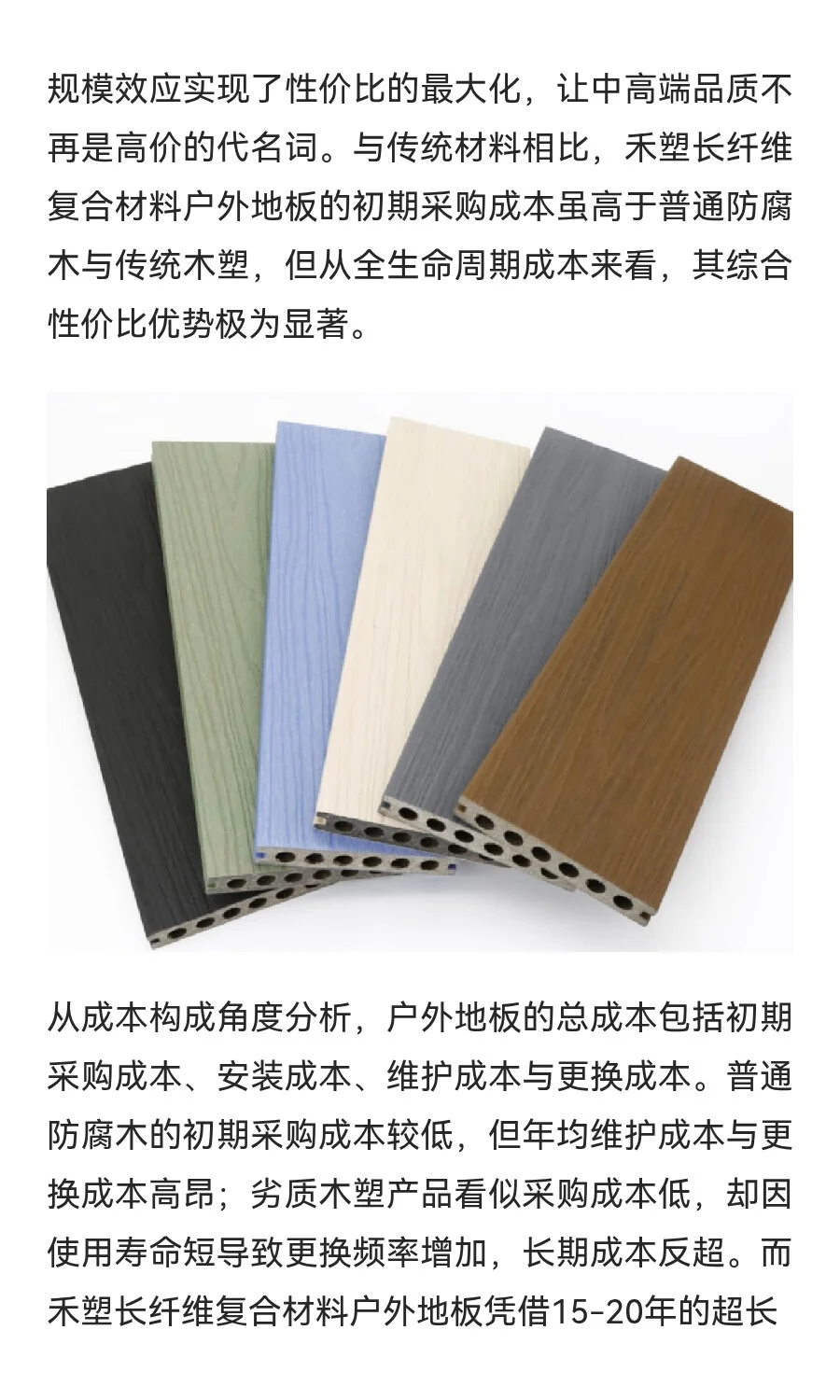 禾塑（HPC）植物长纤维增强户外地板