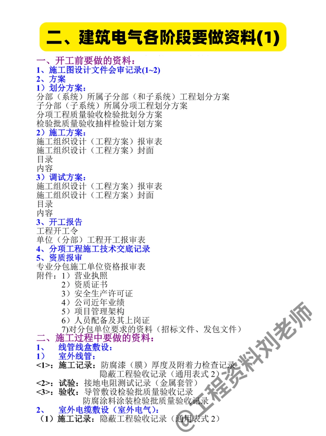 电气资料员全套表格，自学教程+资料模板