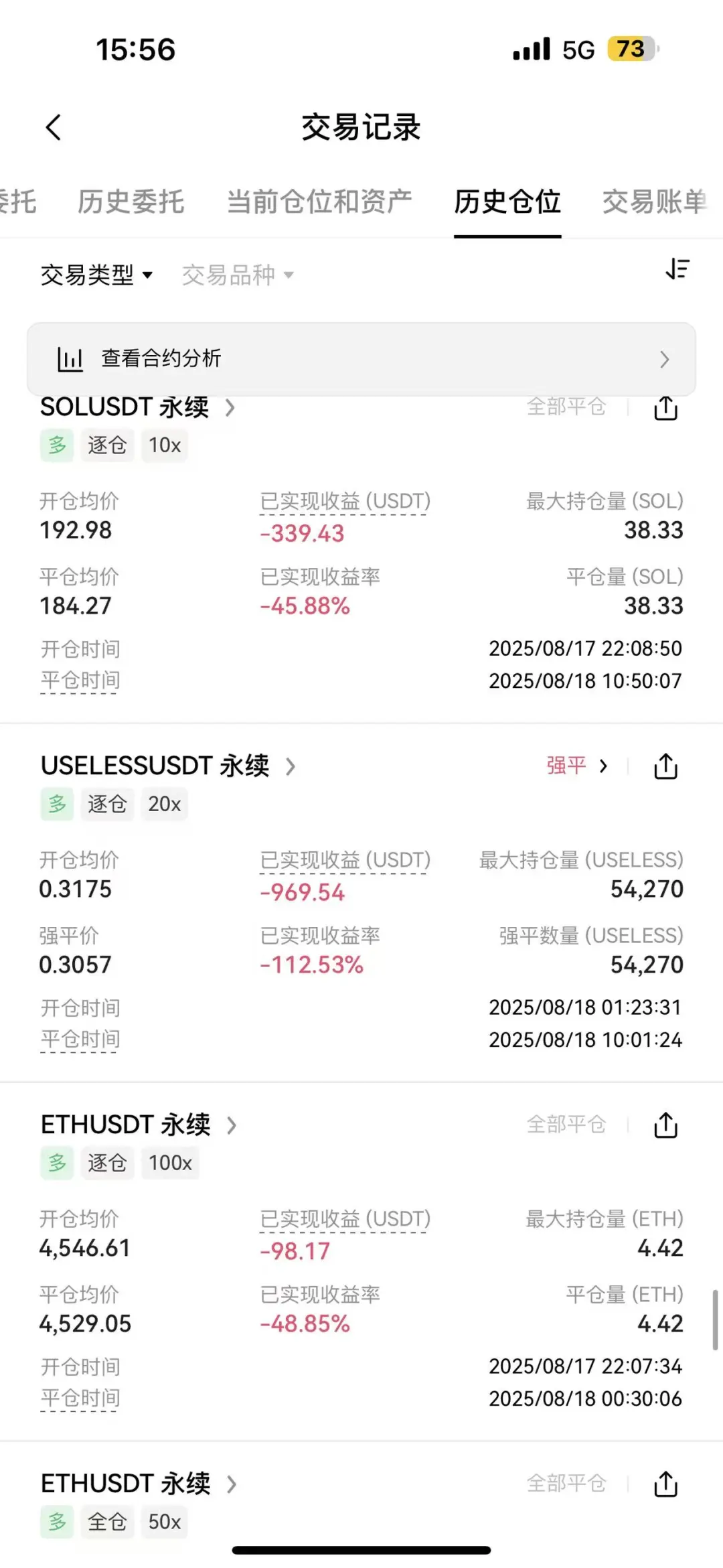 一切都没了 爆仓了 唉好难受