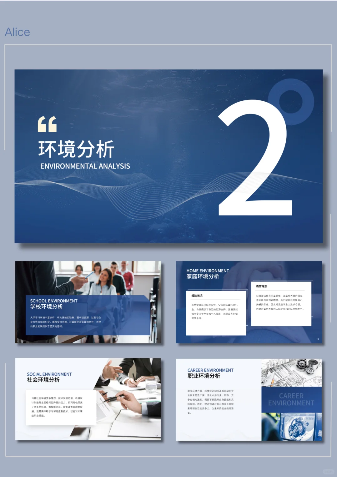 机械设计制造及自动化专业职业生涯规划PPT