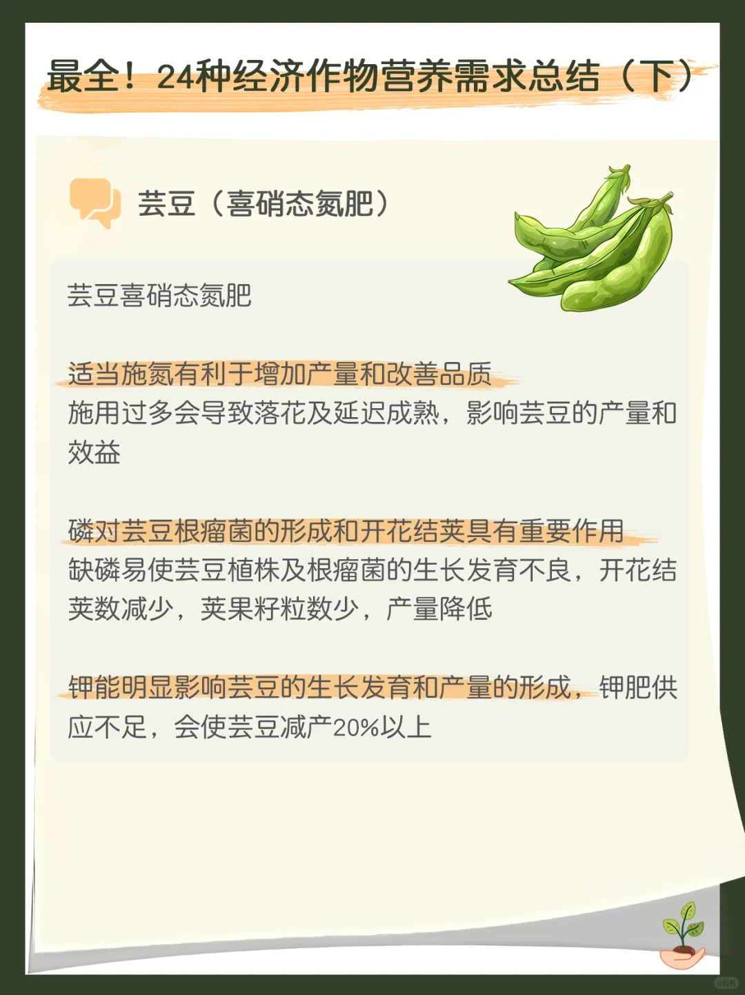 最全！24种经济作物营养需求总结（下）