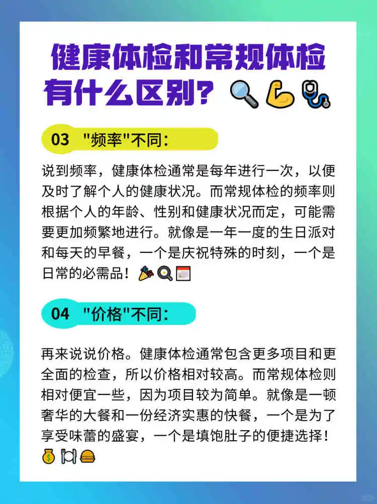 个人体检和入职体检的区别你知道吗？