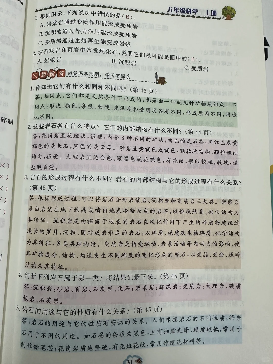 五年级上册科学冀教版