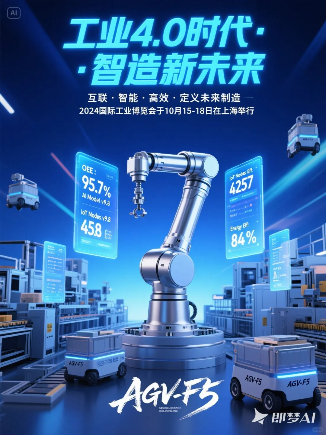 工业自动化4.0主题海报