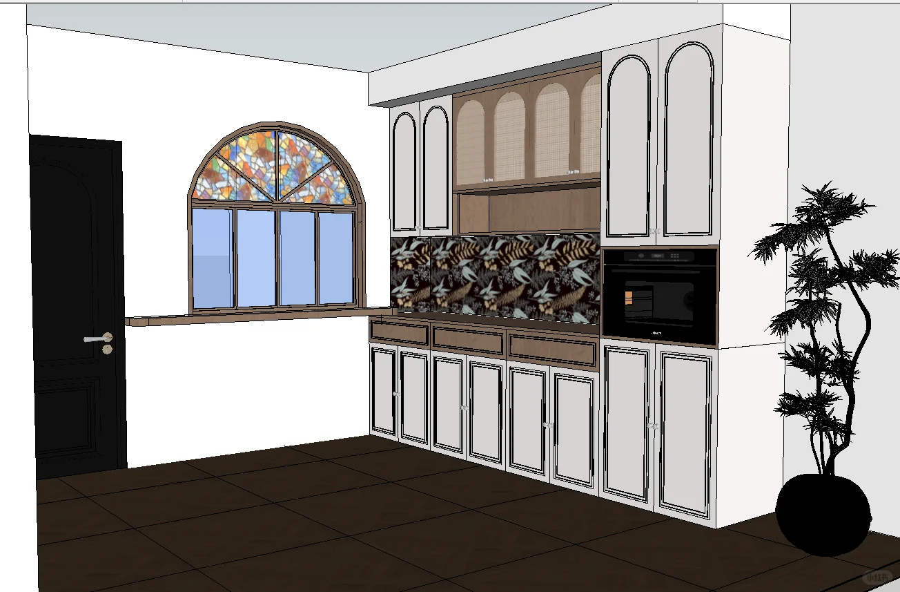 室内窗用彩玻真的超有氛围感啊