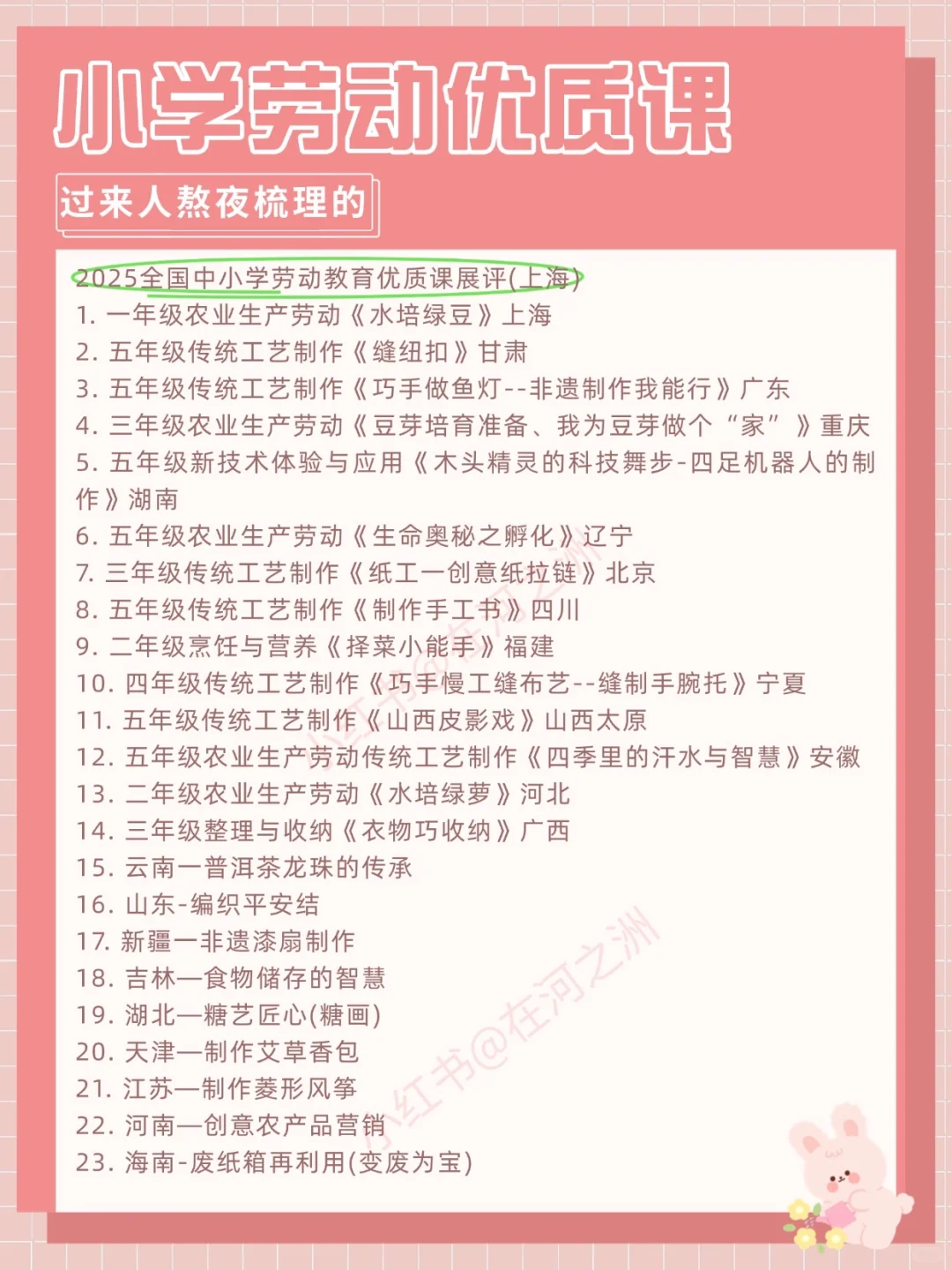 突然发现，小学劳动老师的讲课思路好清晰啊