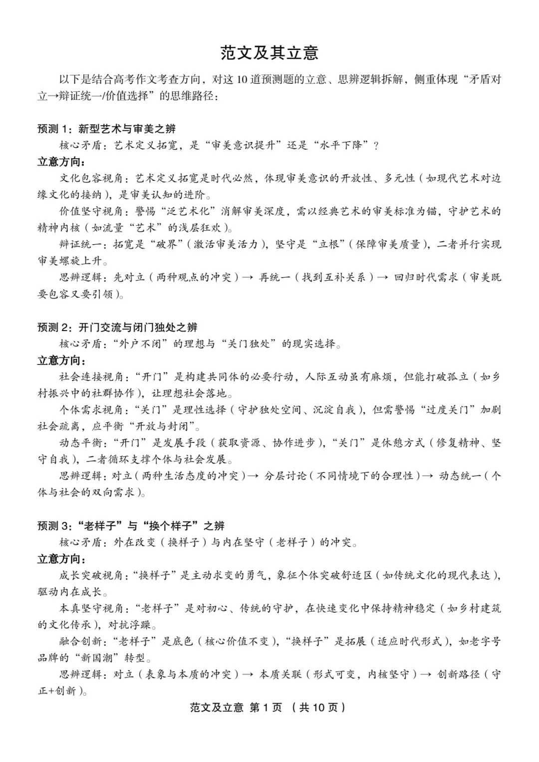 押题作文范文2055