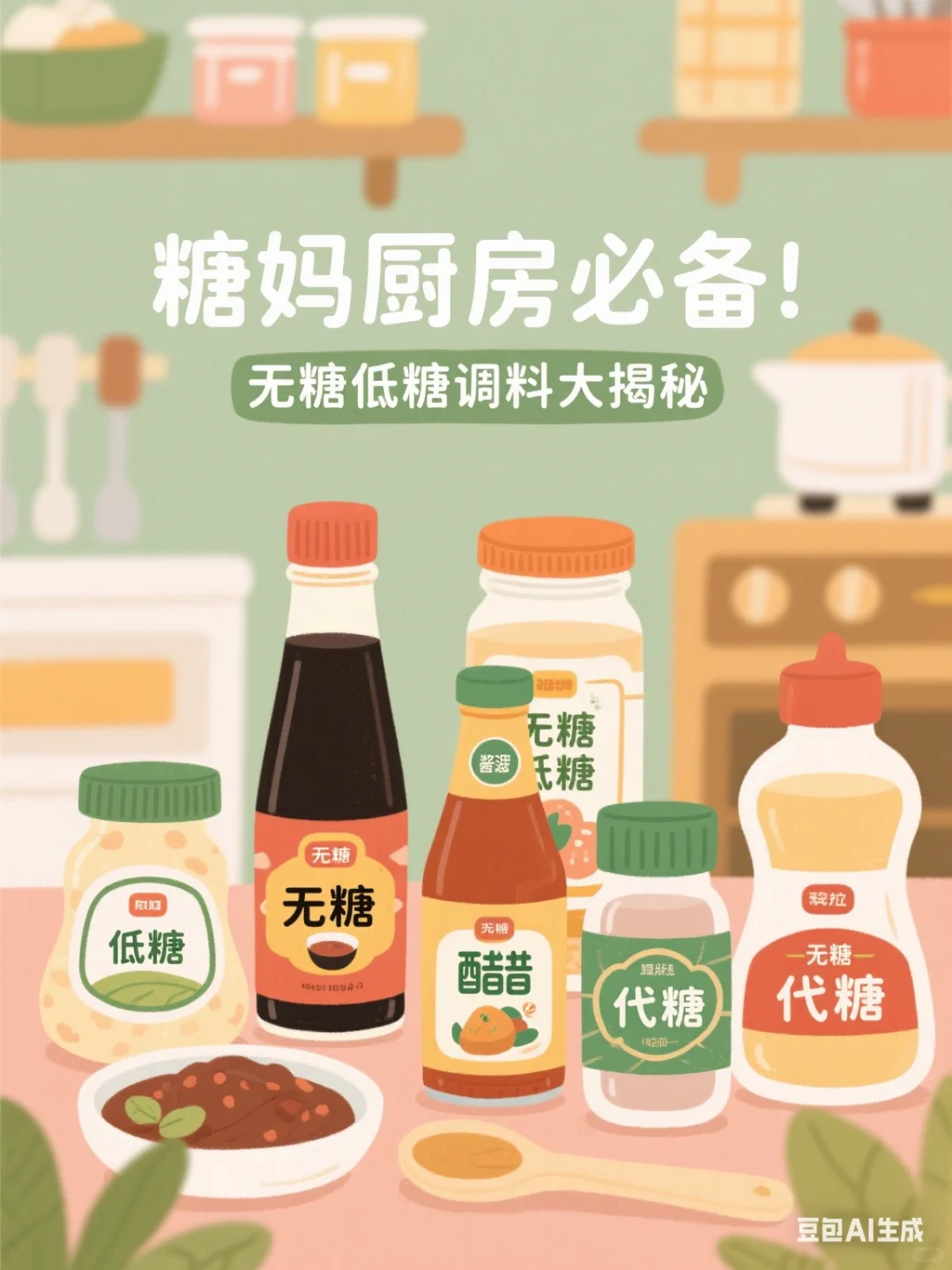 糖友的厨房调料秘籍：无糖低糖调料集合①