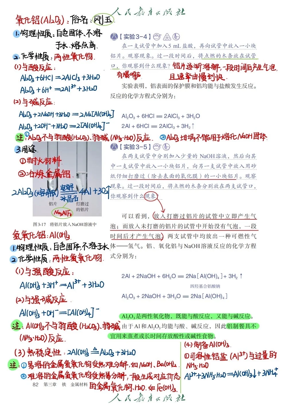高中化学｜必修一手写笔记｜3.2金属材料（一）