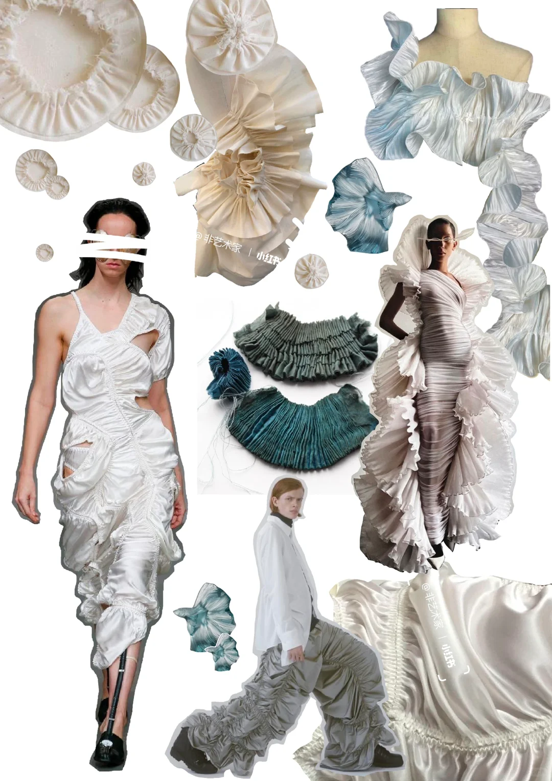 面料改造｜褶皱篇｜抽褶｜仿生｜灵感