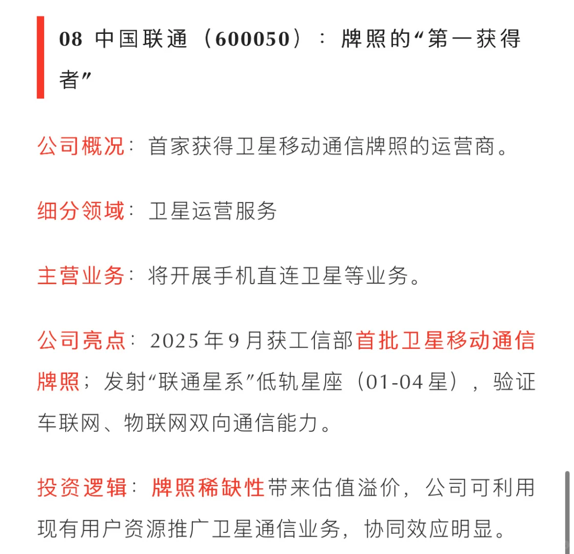 卫星通信十大核心企业