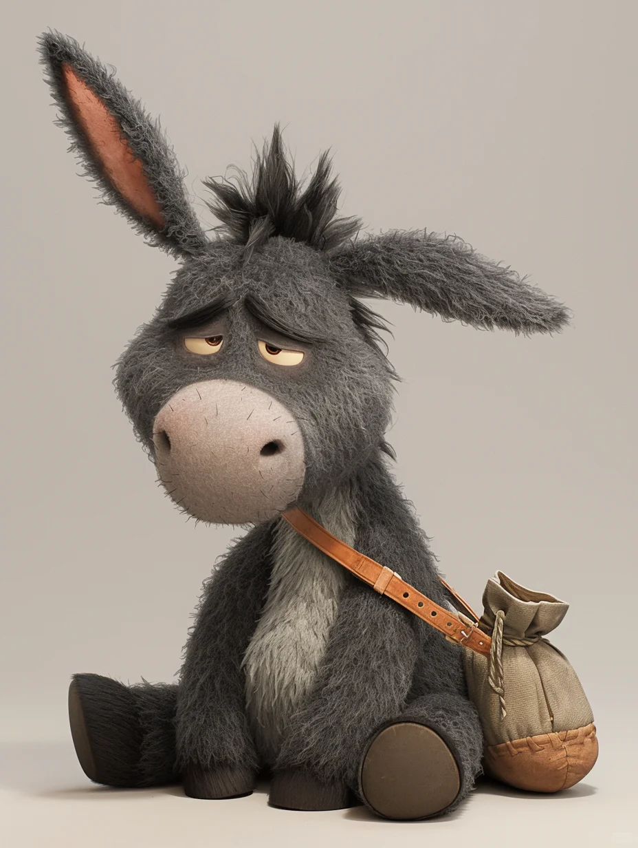 Midjourney 丨 毛绒公仔 收养这只小毛驴叭