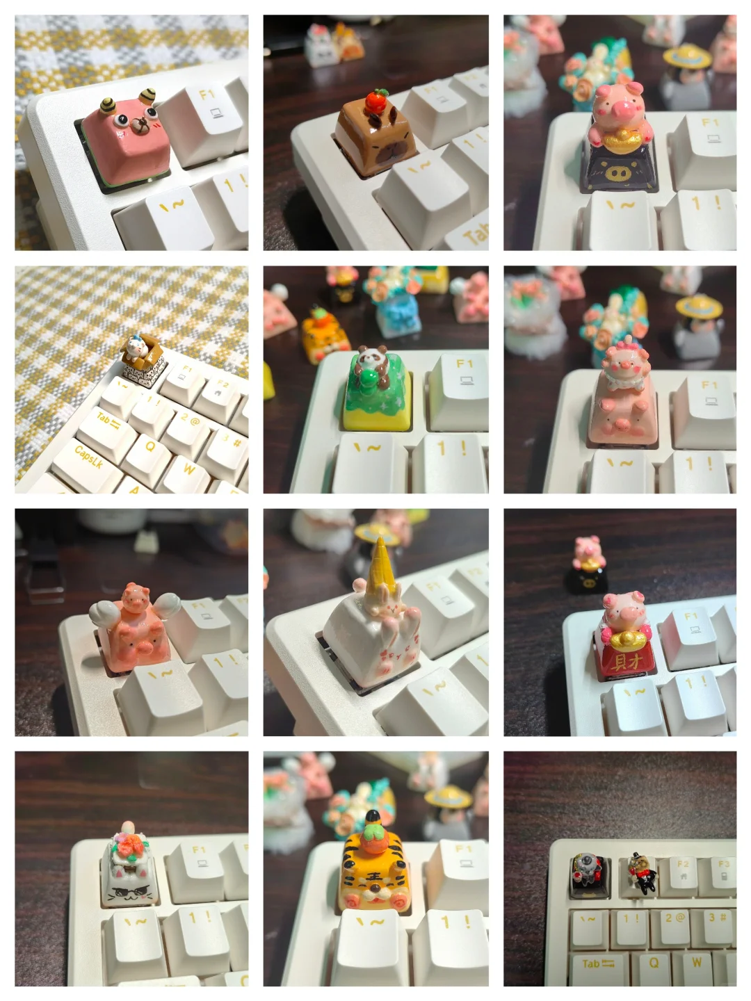 两包石塑粘土可以捏几个键帽？