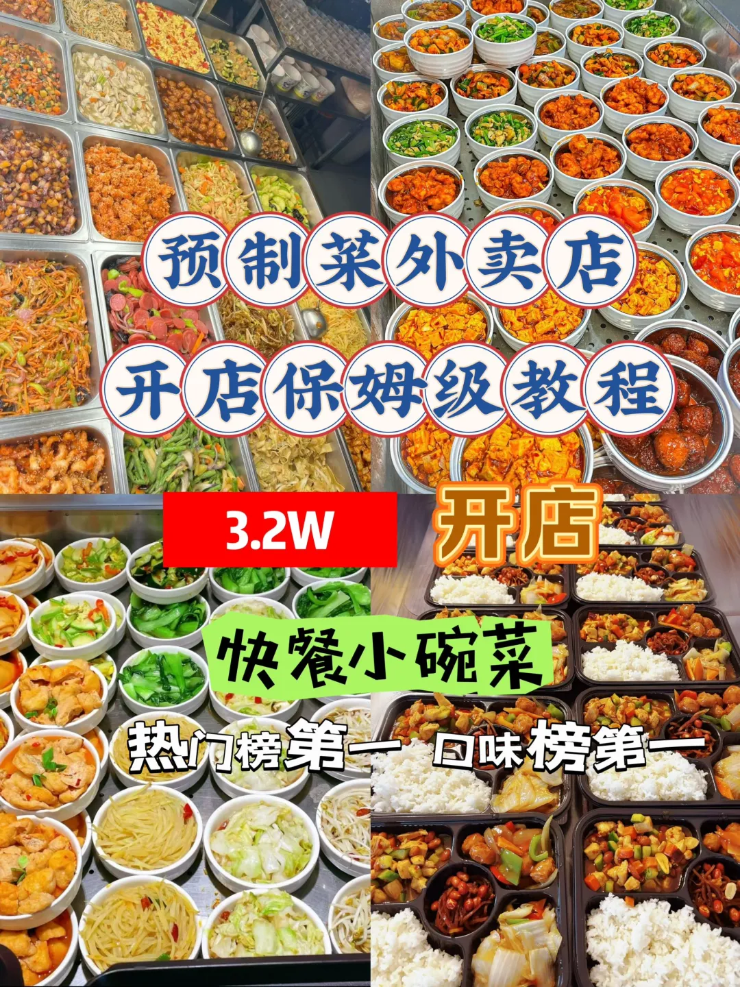 预制菜外卖店开店保姆级教程,快餐小碗菜。