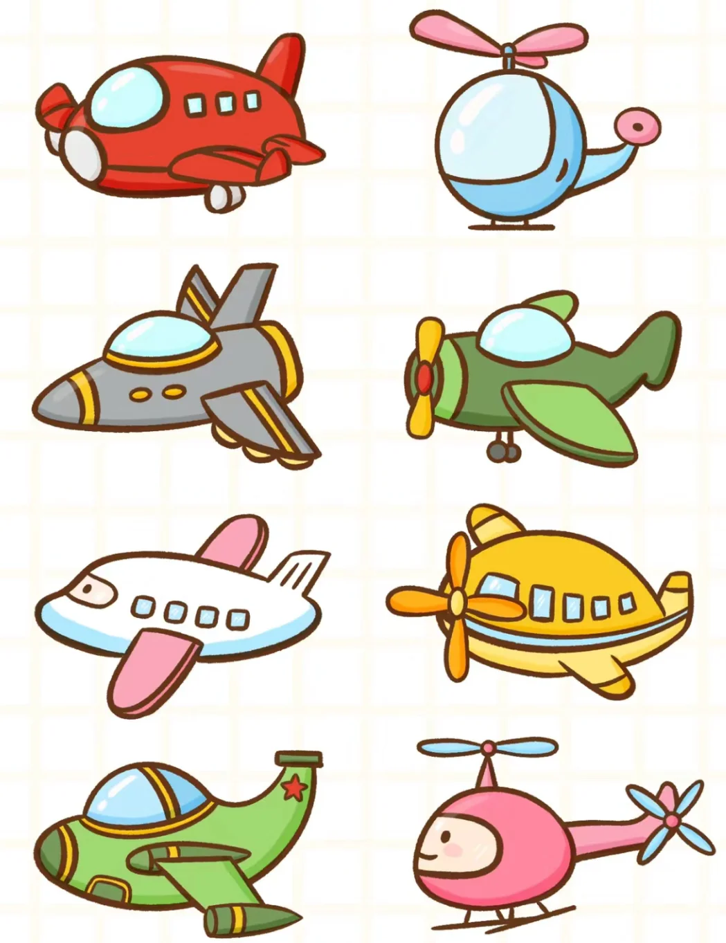 儿童画合集1⃣️2⃣️飞机✈️