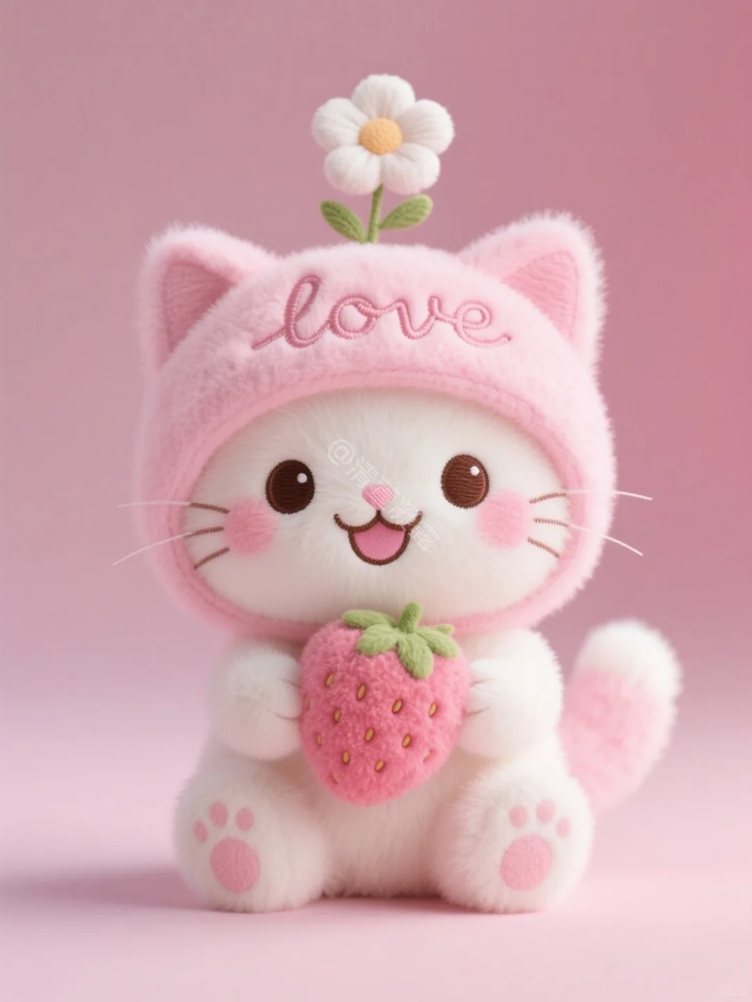 ?多款式可爱毛绒草莓猫咪，萌化了✨