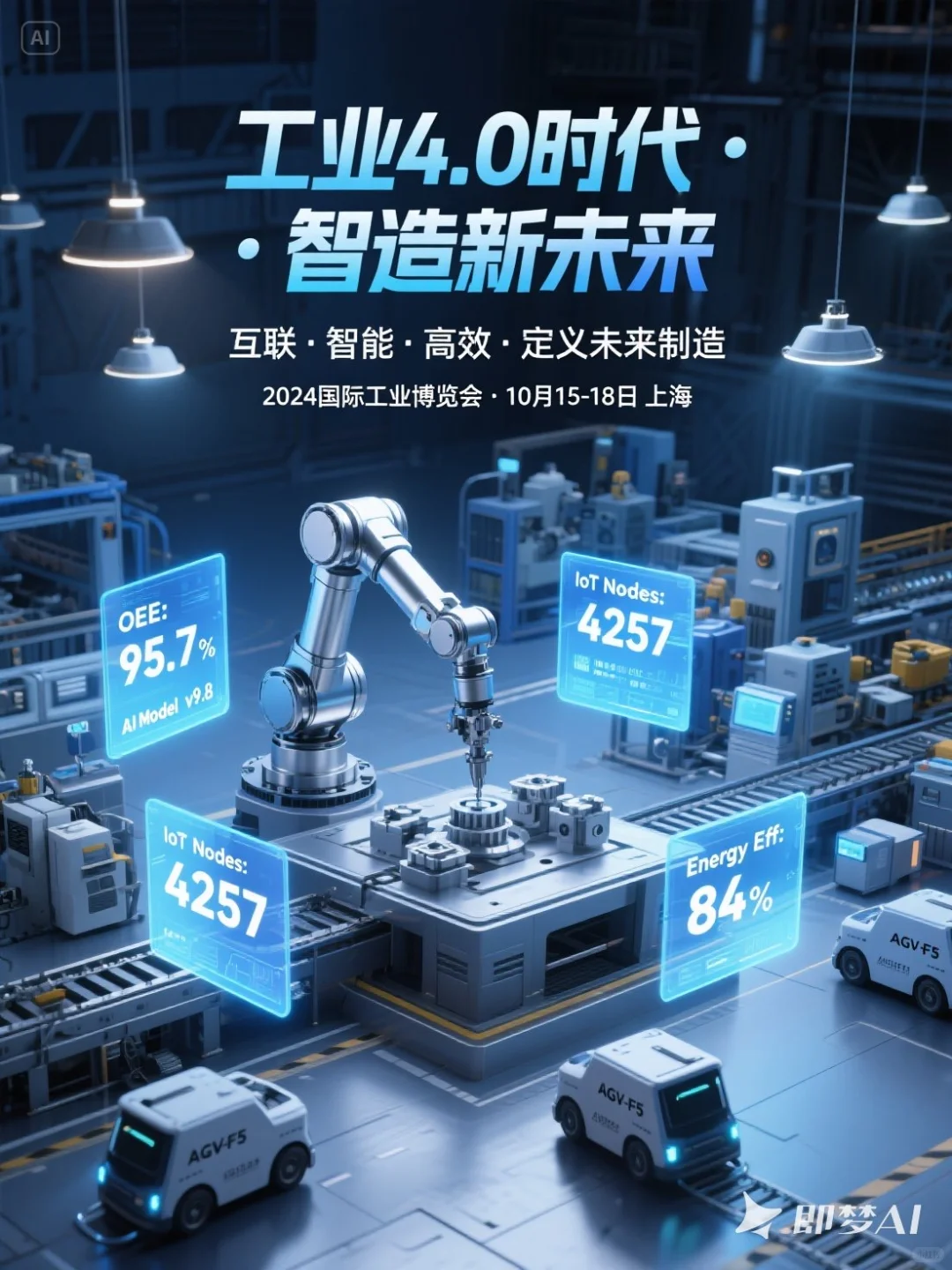 工业自动化4.0主题海报