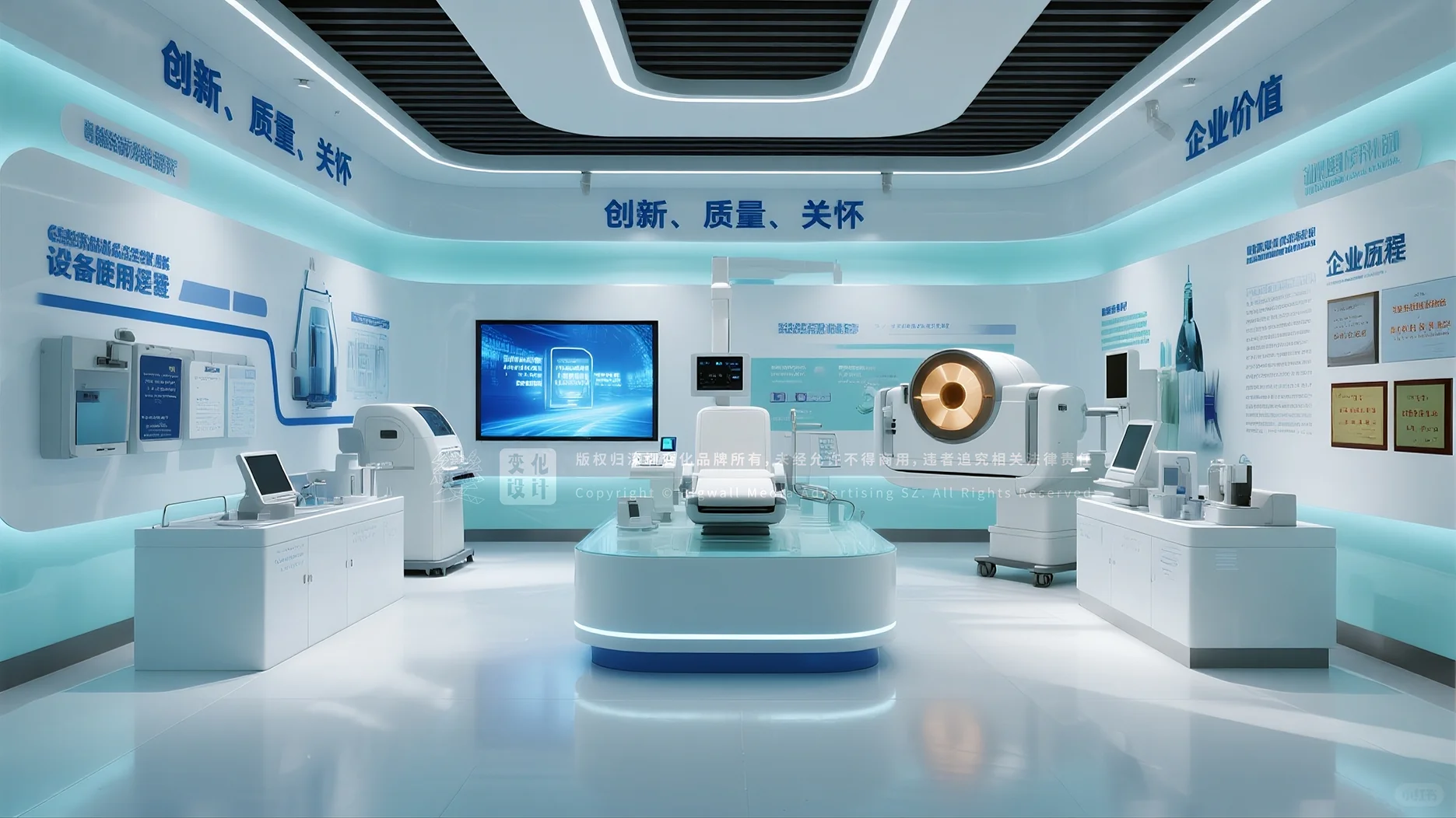 原创展厅设计案例｜医疗设备企业展厅