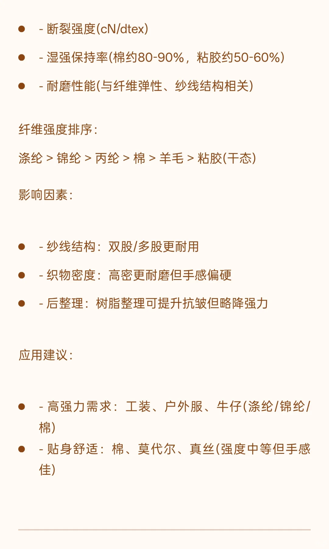 纤维特性与面料性能关系全解析