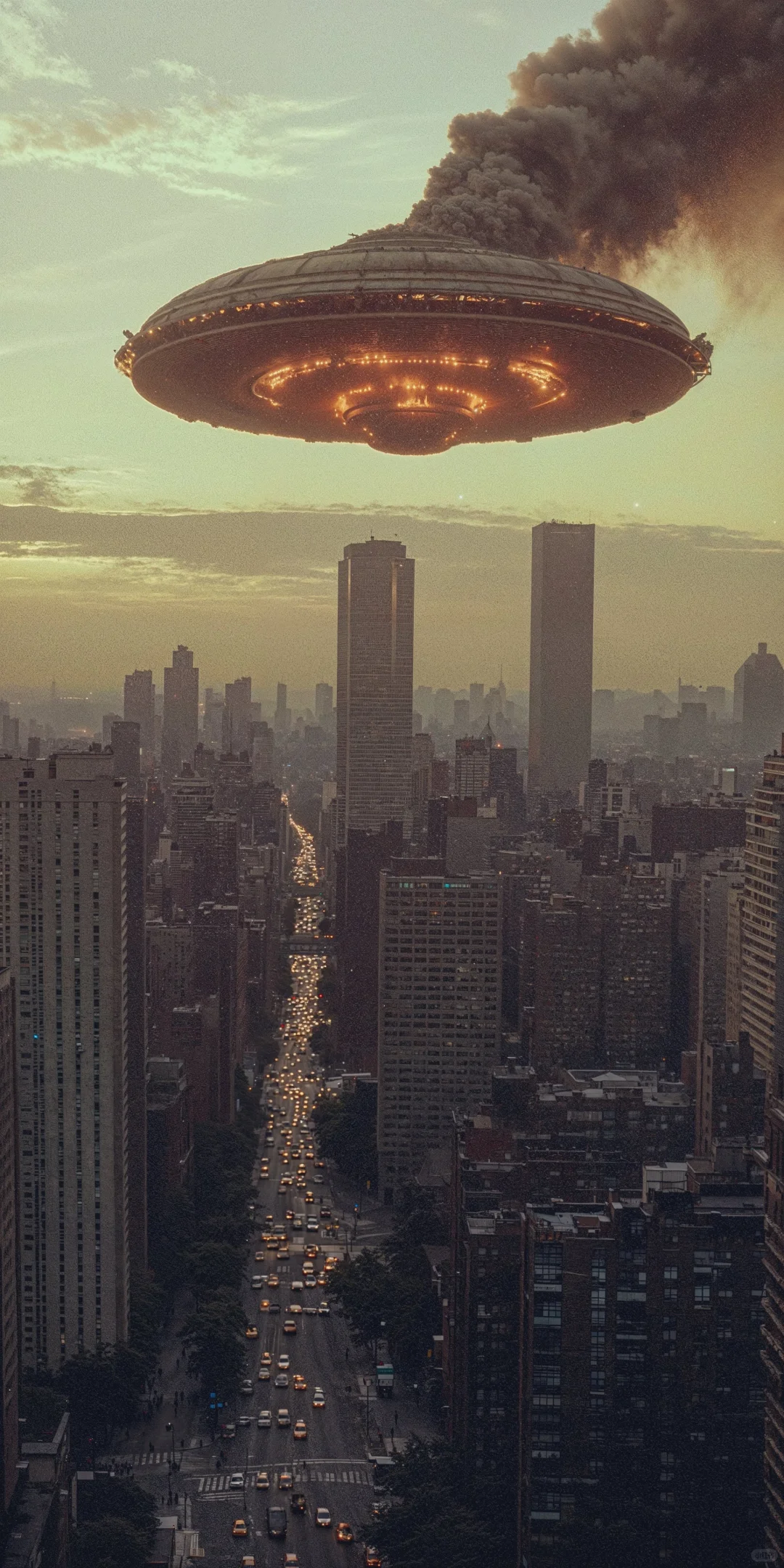 UFO外星舰队降临？城市秒变科幻片场